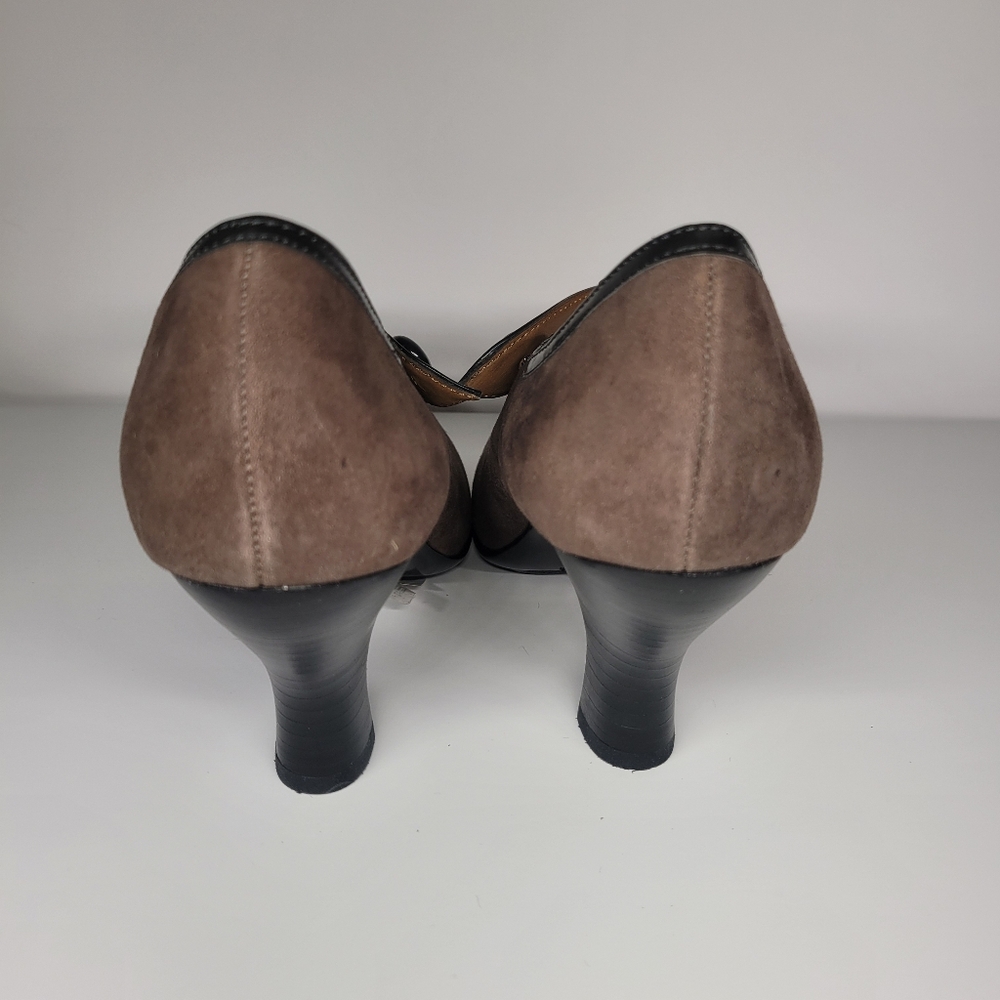 Sofft Women’s Vasta Mary Jane T Strap Kitten Heels Size 7.5 Nimbus Grey/Charcoal - Picture 5 of 11